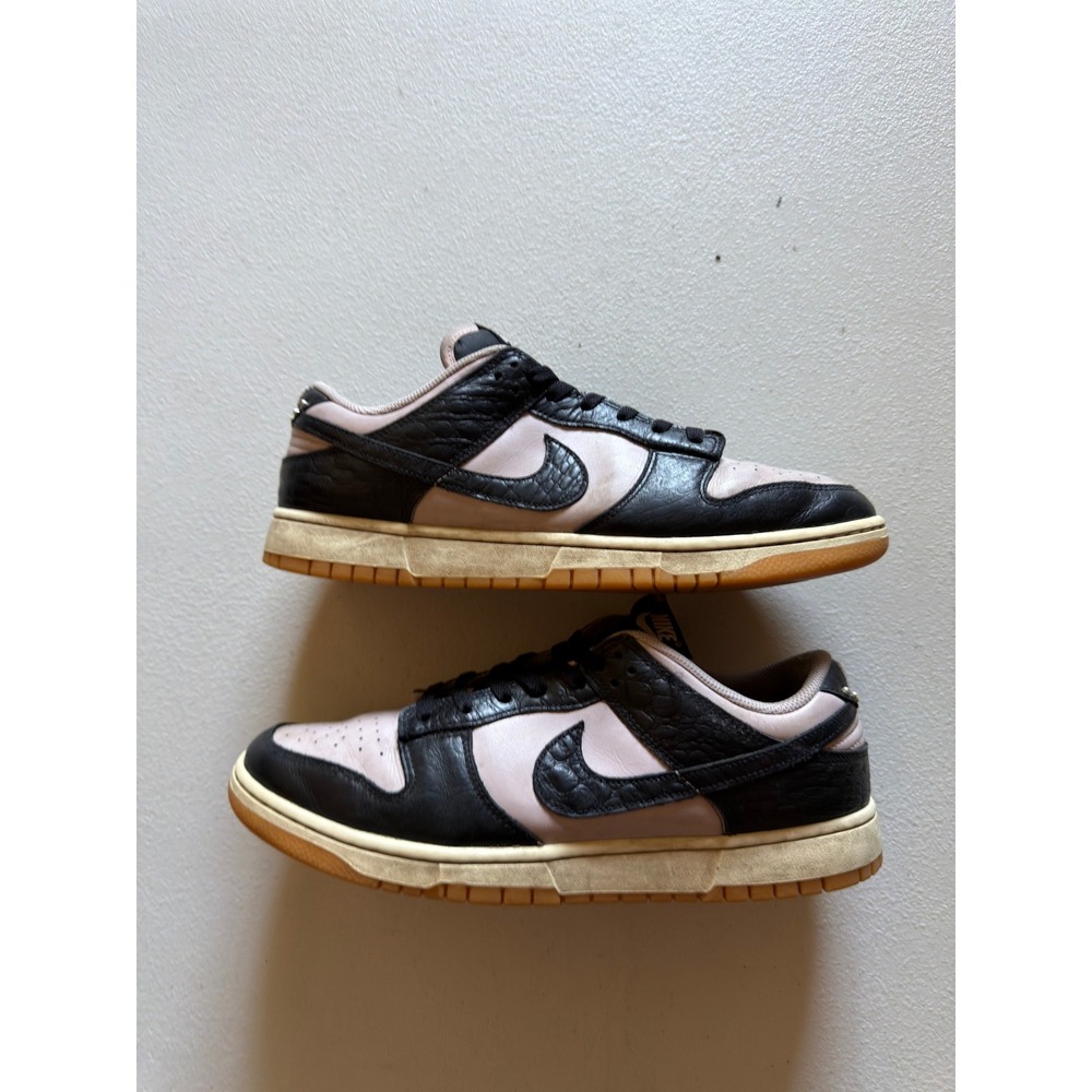 Nike Dunk Low Black Pink Ostrich Gum Sole Size 12 #3157